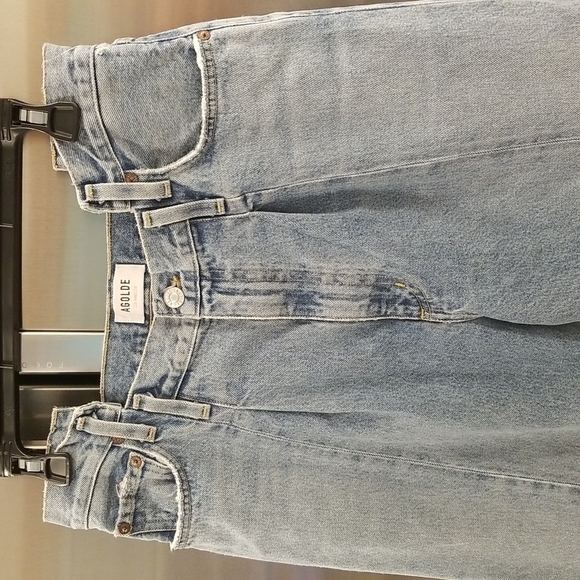 💕AGOLDE💕 Pieced Angled Jeans ~ Matrix Patchwork 29 NWOT - Picture 14 of 16